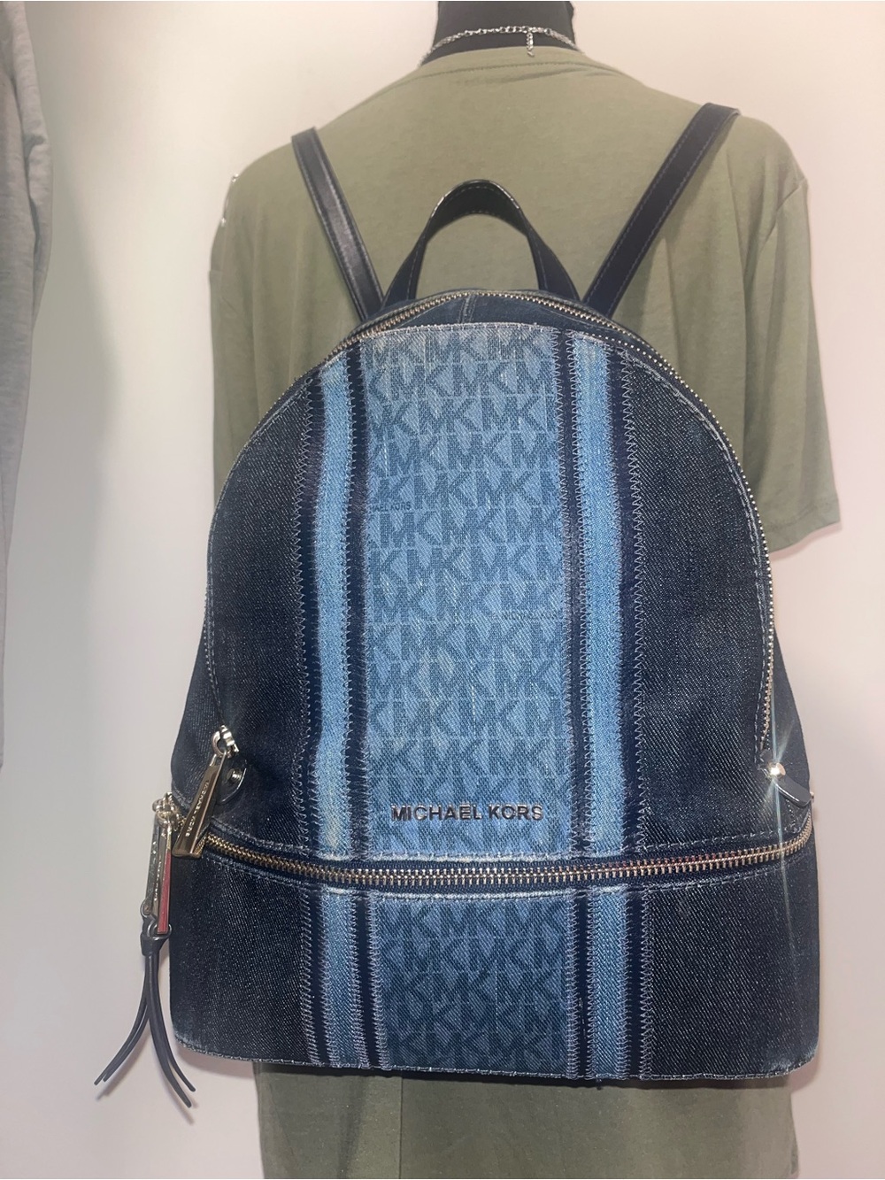 Michael Kors Rhea Denim Backpack - Picture 2 of 11